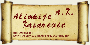 Alimpije Kašarević vizit kartica